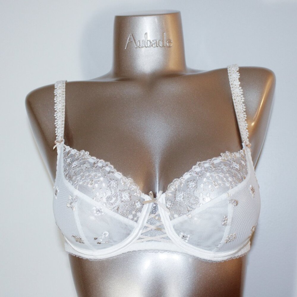 Aubade Paris Sample Joyau Eternel Beugel Off-White Bra with Jewel 34B